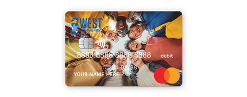 Image of an original photo printed on a West Community debit card