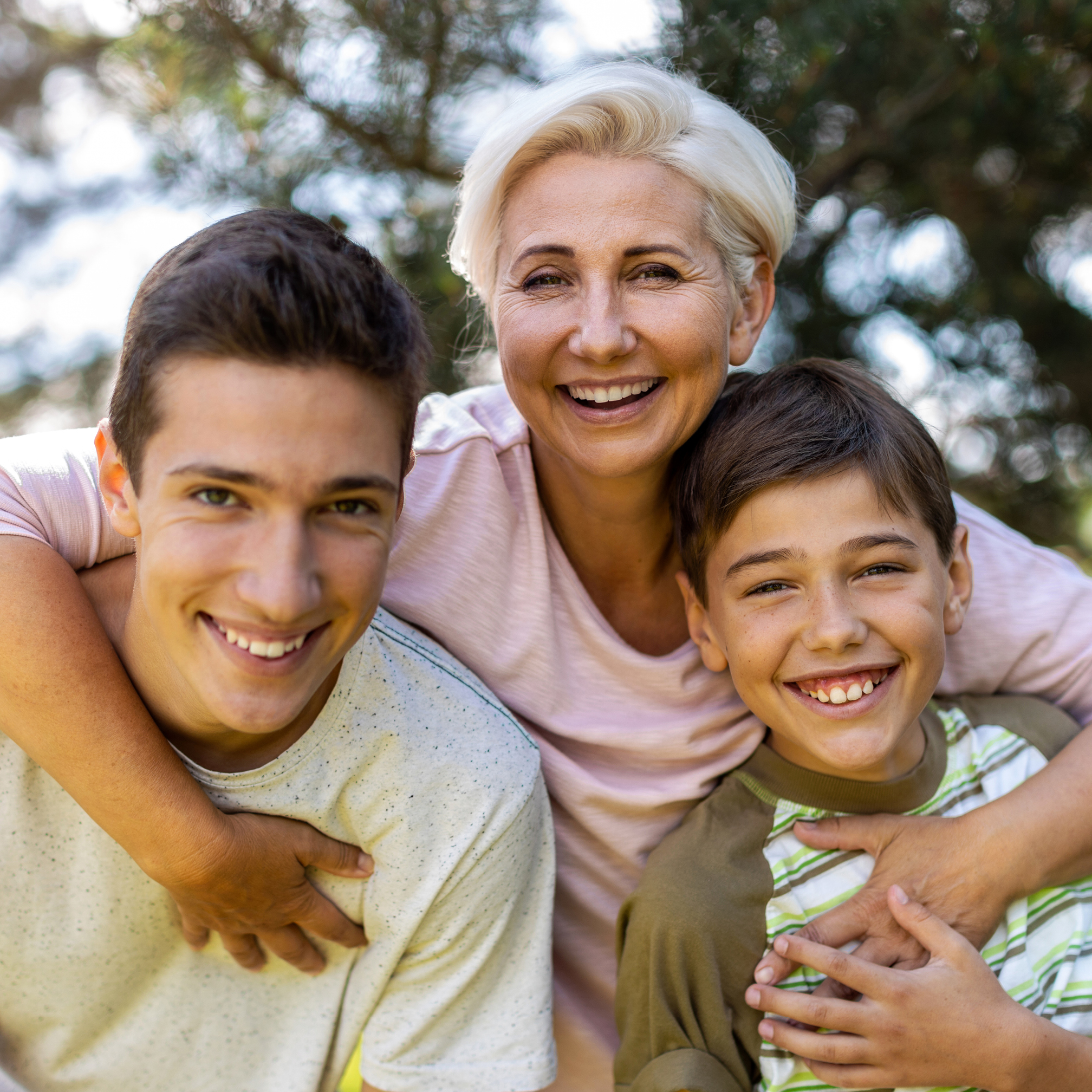 mother with 2 young sons