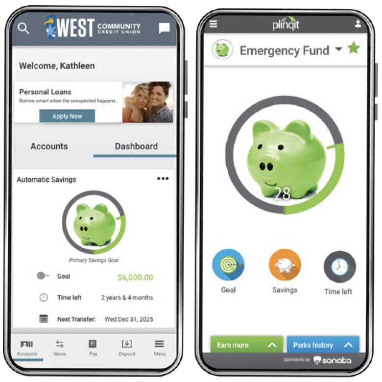 plinqit savings screens